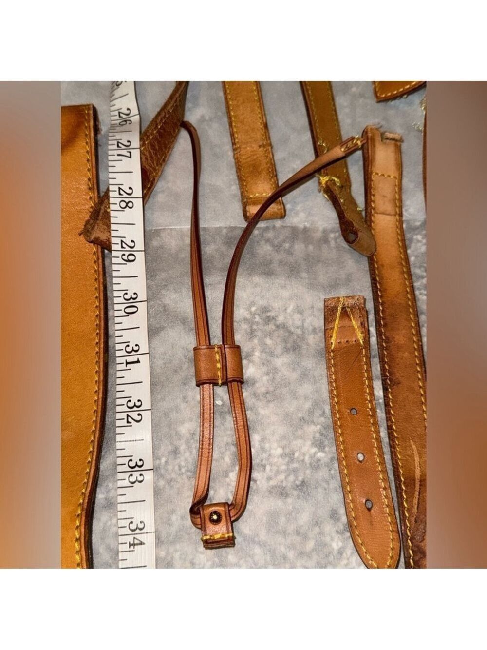 Vachetta Leather Strap Repair Bundle Large Lot Patina Replacement Pieces SKU 014 - Picture 9 of 15